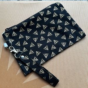 WORD Hand Sewn Couture Harry Potter Symbol of the Deathly Hallows 8.5” clutch
